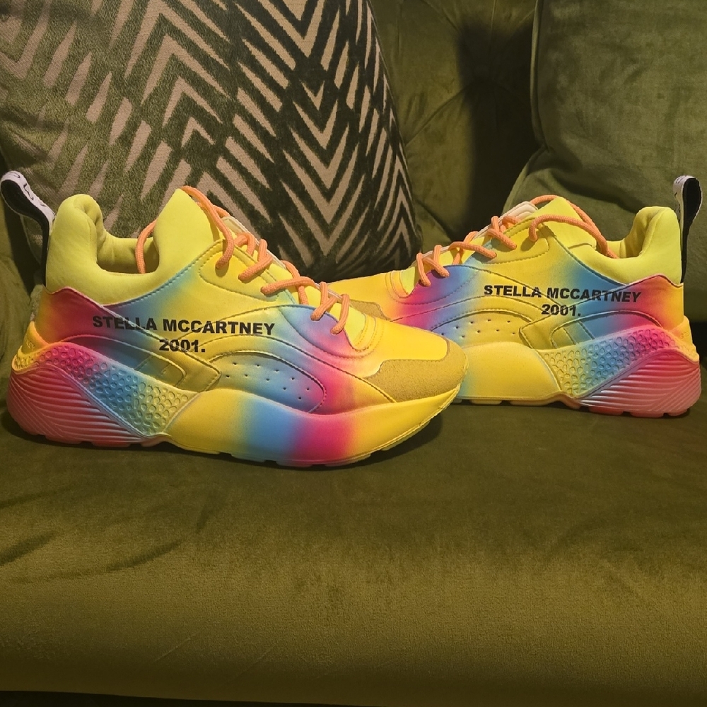 Stella McCartney Yellow and Pink Chunky Sneakers